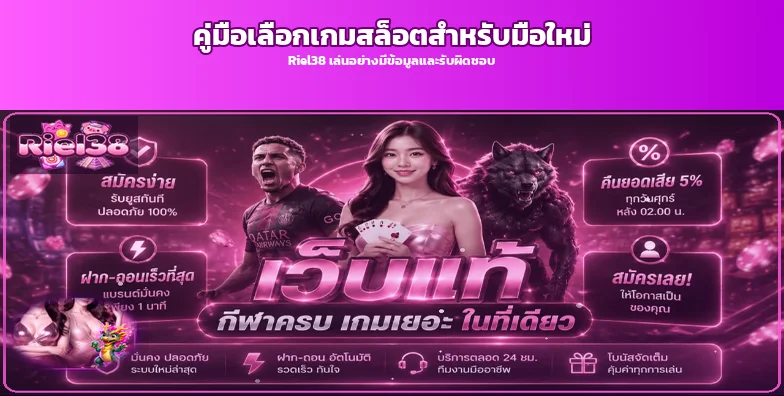 Riel38 คู่มือเลือกเกมสล็อตสำหรับมือใหม่